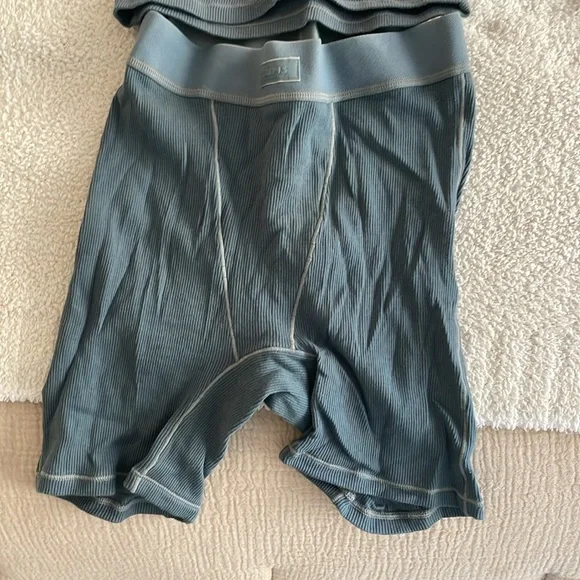 Skims Cotton Rib Set Blue - Picture 3 of 3